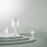 Igloo Table Lamp by Sylcom, Color: Amber, Ivory, Milk White Clear - Sylcom, Clear, Blue, Smoke - Vistosi, Grey, 24 Kt Gold - Sylcom, Topaz - Sylcom, Finish: Polish Chrome, Polish Gold, Size: Small, Medium, Large | Casa Di Luce Lighting