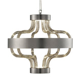 Festa Short Chandelier by Sylcom, Color: Amethyst, Milk White Clear - Sylcom, Clear, Blue, Smoke - Vistosi, Grey, Ocean - Sylcom, Topaz - Sylcom, Finish: Brushed Chrome, Brushed Gold, | Casa Di Luce Lighting