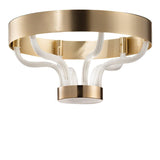 Festa Ceiling Light by Sylcom, Color: Amethyst, Milk White Clear - Sylcom, Clear, Blue, Smoke - Vistosi, Grey, Ocean - Sylcom, Topaz - Sylcom, Finish: Brushed Chrome, Brushed Gold, | Casa Di Luce Lighting