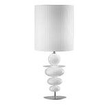 Igloo Table Lamp by Sylcom, Color: Amber, Ivory, Milk White Clear - Sylcom, Clear, Blue, Smoke - Vistosi, Grey, 24 Kt Gold - Sylcom, Topaz - Sylcom, Finish: Polish Chrome, Polish Gold, Size: Small, Medium, Large | Casa Di Luce Lighting