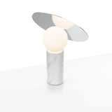 Bola Disc Table Lamp by Pablo, Finish: White/Chrome, , | Casa Di Luce Lighting