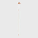 Copper Thin LED Vertical Suspension By Viso