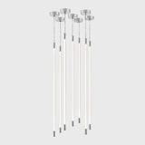 Silver Thin LED Vertical Suspension By Viso