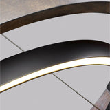 Grace 36 Chandelier by Tech Lighting, Finish: Brass Aged, Matte Black / Weathered Oak - Tech, , | Casa Di Luce Lighting