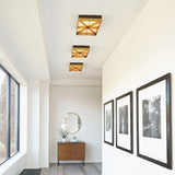 Loom 14 Square Flushmount by Tech Lighting, Finish: Black/Gold, Light Option: 120 Volt LED, 277 Volt LED, | Casa Di Luce Lighting