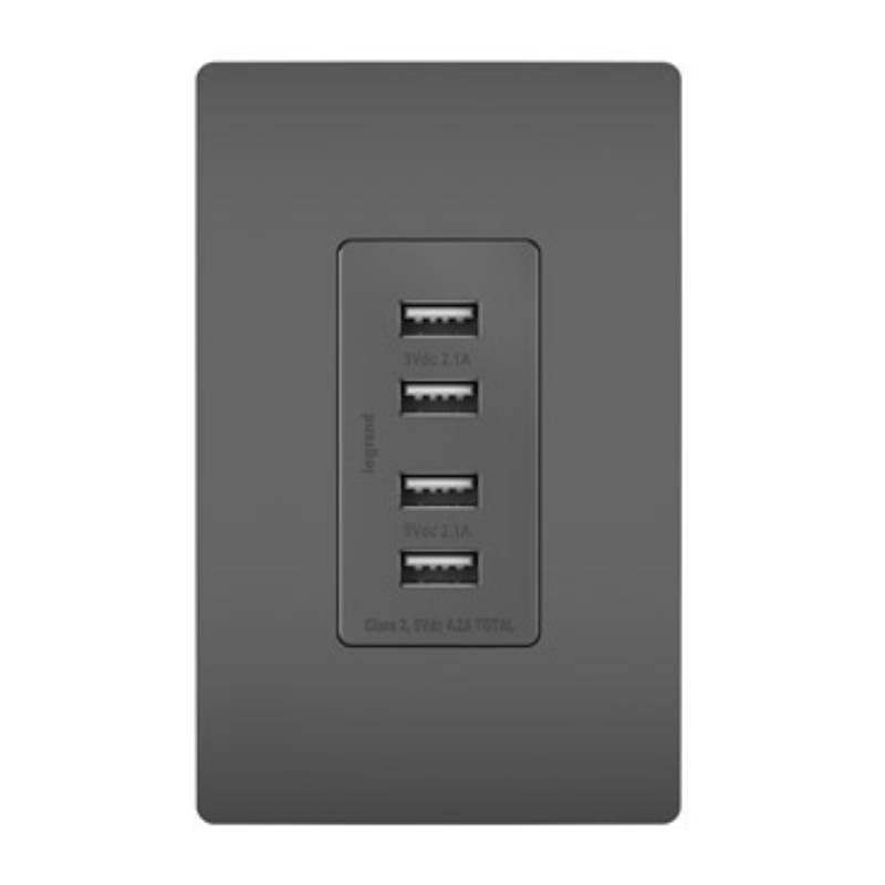 Radiant Quad USB Charger by Legrand Radiant