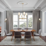 Beckham Classic Chandelier by TOB by Thomas O'Brien, Finish: Nickel Polished, Burnished Brass, Size: Medium, Large, | Casa Di Luce Lighting