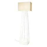 White/Clear Tube Top Floor Lamp by Pablo