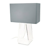 Silver/Clear Tube Top Table Lamp by Pablo