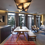 White Medium Ukiyo Ceiling Light in Restaurant