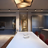 White Medium Ukiyo Ceiling Light in Restaurant