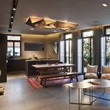 White Medium Ukiyo Ceiling Light in Restaurant