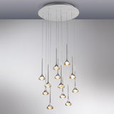 Fairy 12 Round Light Pendant by AXO Light, Color: Crystal, Amber, Grey, Finish: Chrome, Matt Bronze-Axo Light, Matt Nickel-Axo Light, | Casa Di Luce Lighting