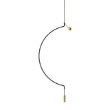 Liaison USLIAIX 1 Suspension by AXO Light, Finish: Black/Matt Gold-Axo Light, Size: Large, | Casa Di Luce Lighting