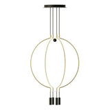 Liaison USLIAIX 4 Suspension by AXO Light, Finish: Matt Gold/Black-Axo Light, Size: Small, | Casa Di Luce Lighting