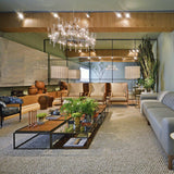 Crystal Spillray 30 Chandelier in Living Room