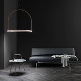 Rust Brown U-Light Pendant in Living Room