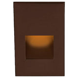 LEDme LED200 Step and Wall Light by W.A.C. Lighting, Finish: Black on Aluminum, Nickel Brushed, Bronze on Aluminum, Steel Stainless, White on Aluminum, Light Option: 120 Volt LED, 277 Volt LED, Color Temperature: Amber, Blue, Red, White | Casa Di Luce Lighting