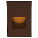 LEDme LED200 Step and Wall Light by W.A.C. Lighting, Finish: Black on Aluminum, Nickel Brushed, Bronze on Aluminum, Steel Stainless, White on Aluminum, Light Option: 120 Volt LED, 277 Volt LED, Color Temperature: Amber, Blue, Red, White | Casa Di Luce Lighting