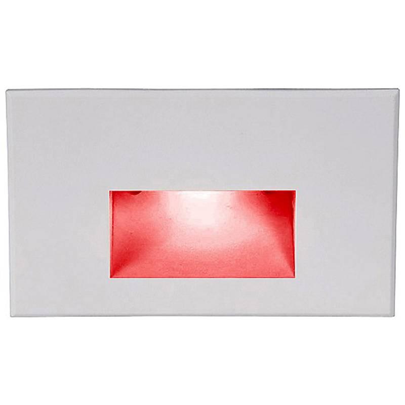 LEDme LED100 Step and Wall Light by W.A.C. Lighting, Finish: White on Aluminum, Light Option: 120 Volt LED, Color Temperature: Red | Casa Di Luce Lighting