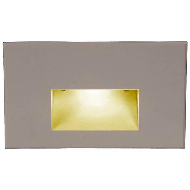 LEDme LED100 Step and Wall Light by W.A.C. Lighting, Finish: Nickel Brushed, Light Option: 120 Volt LED, Color Temperature: Amber | Casa Di Luce Lighting