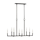 Linear Aged Iron Bayview Chandelier