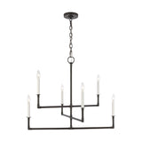 Medium Aged Iron Bayview Chandelier