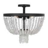 Dark Weathered Zinc Leon Flush Mount