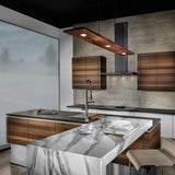 Dark Stained Walnut Small Vix Linear Suspension by Cerno