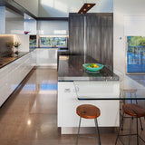 Dark Stained Walnut Small Vix Linear Suspension by Cerno