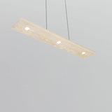 White Washed Oak Small Vix Linear Suspension by Cerno