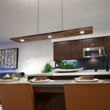 Dark Stained Walnut Medium Vix Linear Suspension by Cerno