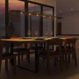 Walnut Large Vix Linear Suspension by Cerno