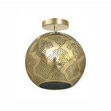 Brass Warda Semi-Flush Mount Ceiling Fixture by Dounia Home