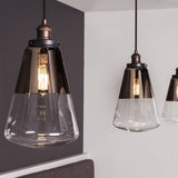 Painted Aged Brass / Dark Weathered Zinc Waveform Pendant by Feiss by Generation Lighting