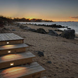 LEDme LED100 Step and Wall Light by W.A.C. Lighting, Finish: Bronze on Brass, Black on Aluminum, Nickel Brushed, Bronze on Aluminum, Graphite on Aluminum, Steel Stainless, White on Aluminum, Light Option: 120 Volt LED, 277 Volt LED, Color Temperature: Amber, Blue, Red, White | Casa Di Luce Lighting