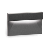 Horizontal LED Step and Wall Light by W.A.C. Lighting, Finish: Black on Aluminum, Light Option: 120 Volt LED, Color Temperature: Amber | Casa Di Luce Lighting