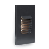 Black on Aluminum Vertical Louvered LED Step and Wall Light by WAC Lighting