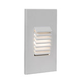 White on Aluminum Vertical Louvered LED Step and Wall Light by WAC Lighting