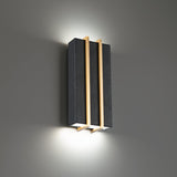Black and Aged Brass Poet Indoor Wall Sconce by Modern Forms
