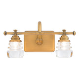 Aged Brass Rondelle dweLED Bath Bar by WAC Lighting