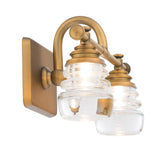 Aged Brass Rondelle dweLED Bath Bar by WAC Lighting