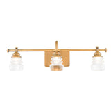 Aged Brass Rondelle dweLED Bath Bar by WAC Lighting