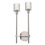Polished Nickel/Ribbed Crystal Salita 2 Lights Wall Sconce by Alora