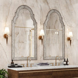 Kimpton Wall Sconce by Alora, Finish: Vintage Brass/Gold Flake-Alora, Vintage Brass/Walnut-Alora, , | Casa Di Luce Lighting