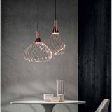 Mongolfier Pendant Light by Ma & De by Stilnovo, Colors: Black, Copper, Black Nickel, Size: Small, Large, Medium, | Casa Di Luce Lighting