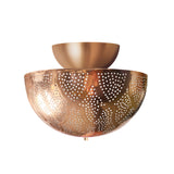Copper Zana Flush Mount Ceiling Light by Dounia Home