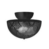 Gunmetal Zana Flush Mount Ceiling Light by Dounia Home