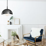 Zana Metal Dome-shaped Shade Suspension by Dounia Home