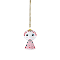 Bjørn Wiinblad Eva Christmas Ornament, Red, H: 3" By Bjorn Wiinblad